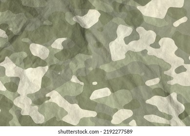 Washy Prefaded Military Camouflage Canvas Texture