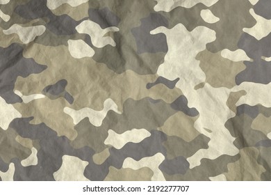 Washy Prefaded Military Camouflage Canvas Texture