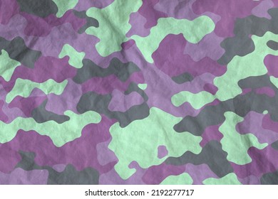 Washy Prefaded Military Camouflage Canvas Texture