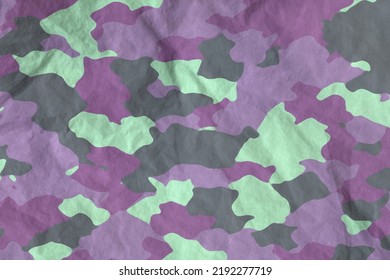 Washy Prefaded Military Camouflage Canvas Texture