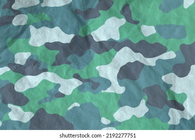 Washy Prefaded Military Camouflage Canvas Texture