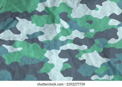 Washy Prefaded Military Camouflage Canvas Texture