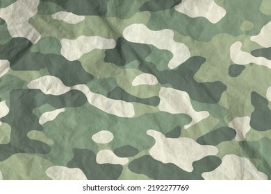 Washy Prefaded Military Camouflage Canvas Texture