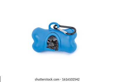 Waste blue color bag dispenser. Refillable bone shape design, containing clean-up bags inside, easy to take out the bag through its hole. For picking up your pet's poop and other waste.
