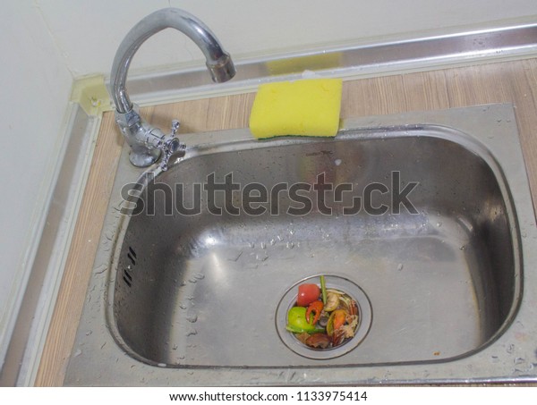 Waste Food Clogged Sink Basin Sieve Stock Photo Edit Now