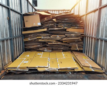 Waste from large cardboard boxes that are separated specifically for further recycling. - Powered by Shutterstock