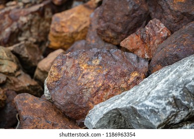 Waste Rocks From The Gold Mining Process In Loei Province Of Thailand.