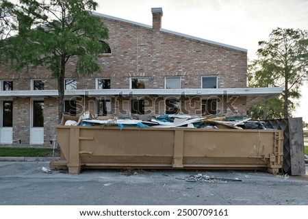 Waste roll off container skip dumpster trash building industrial bin.