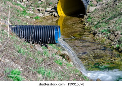 Waste water pipe polluting environment