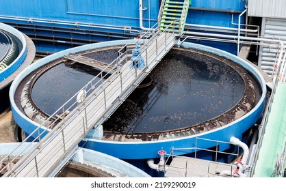 Waste Water Treatment Ponds From Industrial Plants