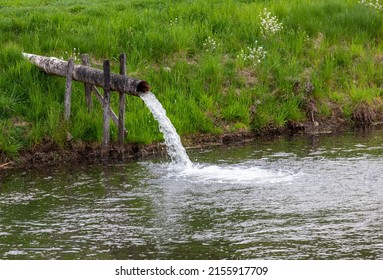 Wastewater Discharge Through A Pipe