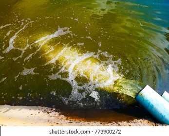 Wastewater Effluent From A Pipe