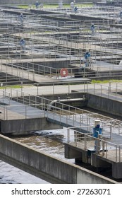 Wastewater In A Wastewater Treatment Plant