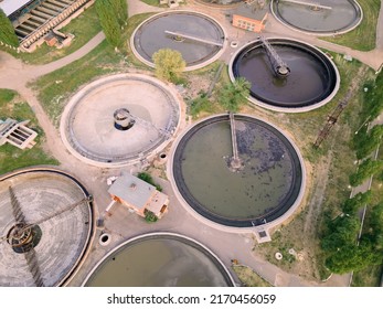 Wastewater Treatment Plant Round Ponds Recycle Stock Photo 2170456059 ...