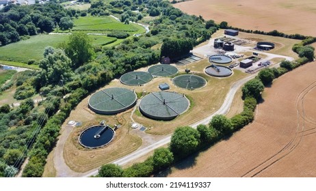 Wastewater Treatment Plant In Suffolk Countryside