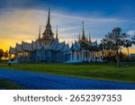 Wat Non Kum or Wat Luang Pho To in Sikhio District, Nakhon Ratchasima, Korat, Thailand is a symbolic place of temples in Thailand. At sunset