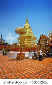 Wat Pharathat Doi Suthep temple taken in Chiang Mai Thailand