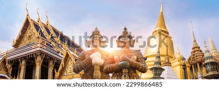 Wat Phra Kaew, Emerald Buddha temple,  Wat Phra Kaew is one of Bangkok's most famous tourist sites