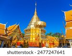 Wat Phra That Doi Suthep or golden temple is famous visiting place or landmark and attraction of Chiang Mai, Thailand.