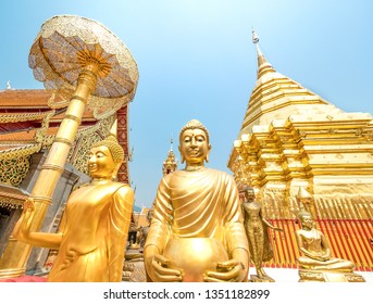 Wat Phra That Doi Suthep, A Theravada Buddhist Temple In Chiang Mai, Thailand.