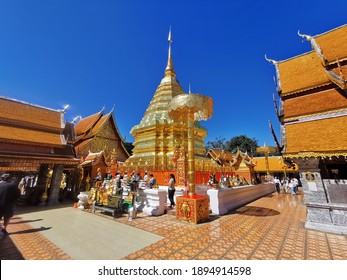 Wat phra That Doi Suthep is a Theravada buddhist temple near Chiang Mai, Thailand​