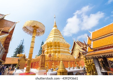 Wat Phra That Doi Suthep is tourist attraction of Chiang Mai, Thailand.Asia.