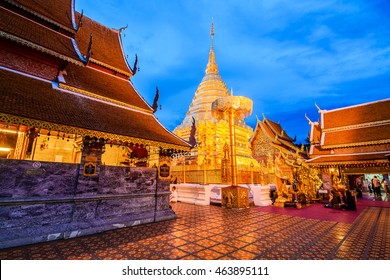 Wat Phra That Doi Suthep is tourist attraction of Chiang Mai, Thailand. Asia, On August 3, 2016
