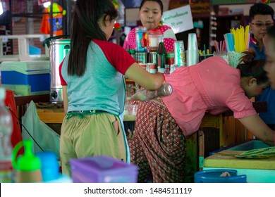 Wat Sai Yai Floating Market Food Street, Agricultural Product Source, Asian Technology Investment, Nonthaburi - Bang Yai, 23 August 2019