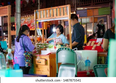 Wat Sai Yai Floating Market Food Street, Agricultural Product Source, Asian Technology Investment, Nonthaburi - Bang Yai, 27 August 2019