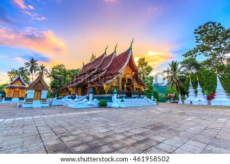 Wat Xieng Thong (Golden City Temple) in Luang Prabang, Laos. Xieng Thong temple is one of the most important of Lao monasteries. 