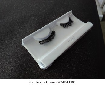 WATAMPONE, INDONESIA- OCTOBER 16 2021 ;.eyelashes that are often used by women made of synthetic materials