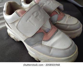 WATAMPONE ,INDONESIA-OCTOBER 16 2021 ;.women's shoes that have a very thick base