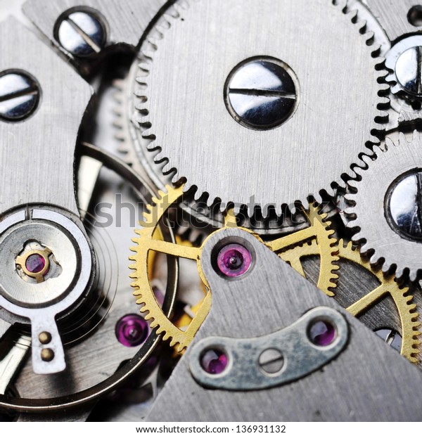men's watch with gears showing