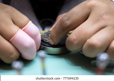 Watch Maker Fixing Watch Movement