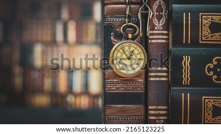 Watch Pendant With Old Book