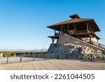 Watch tower on the grounds of  Yuma territorial prison, Arizona state historic park, USA