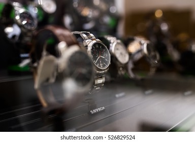 Watches in a luxury store - Shutterstock ID 526829524