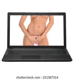 watching porn movie over laptop