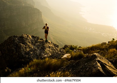 Watching The Sunset After A Trail Run In Cape Town