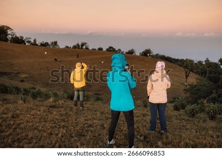 Watching the sunset at Doi Mon Jong, Chiang Mai, Thailand.
