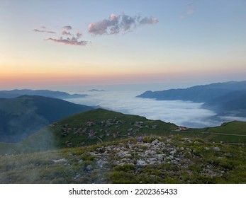 Watching Sunset On Clouds, It Feels Mountains Its Mine.