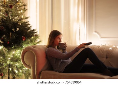Watching Tv At Christmas