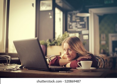 Watching A Video On The Computer Screen