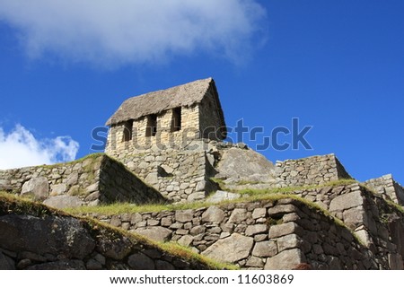 Watchmans Hut at the end of the Inca Trail, Machu Picchu, Peru