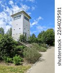 Watchtower at the former zone border between West Berlin and the German Democratic Republic