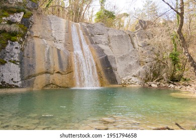 Watefall In The Countryside Of Koper, Slovenia On Sandstone, Slovenia, Istria