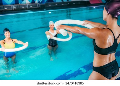 Water Aerobics Class, Indoor Swimming Pool.
