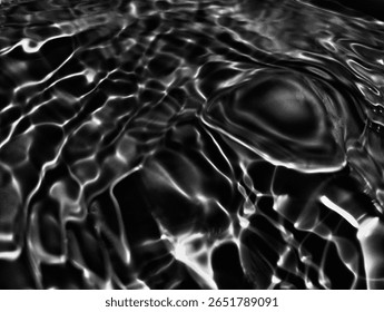 Closeup​ blur​ abstract​ of​ surface​ blue​ water. Abstract​ of​ surface​ blue​ water​ reflected​ with​ sunlight​ for​ background.Top​ view​ of blue​ water.​ Water​ splashed​ abstract​ background.