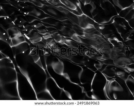 Closeup​ blur​ abstract​ of​ surface​ blue​ water. Abstract​ of​ surface​ blue​ water​ reflected​ with​ sunlight​ for​ background.Top​ view​ of blue​ water.​ Water​ splashed​ abstract​ background.