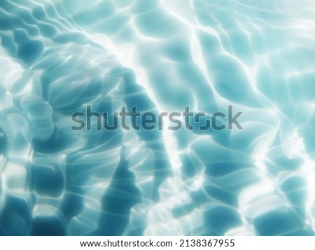 Closeup​ blur​ed​ abstract​ of​ surface​ blue​ water. Abstract​ of​ surface​ blue​ water​ reflected​ with​ sunlight​ for​ background. Blue​ sea. Blue​ water.​ Water​ splashed​ use​ for background.